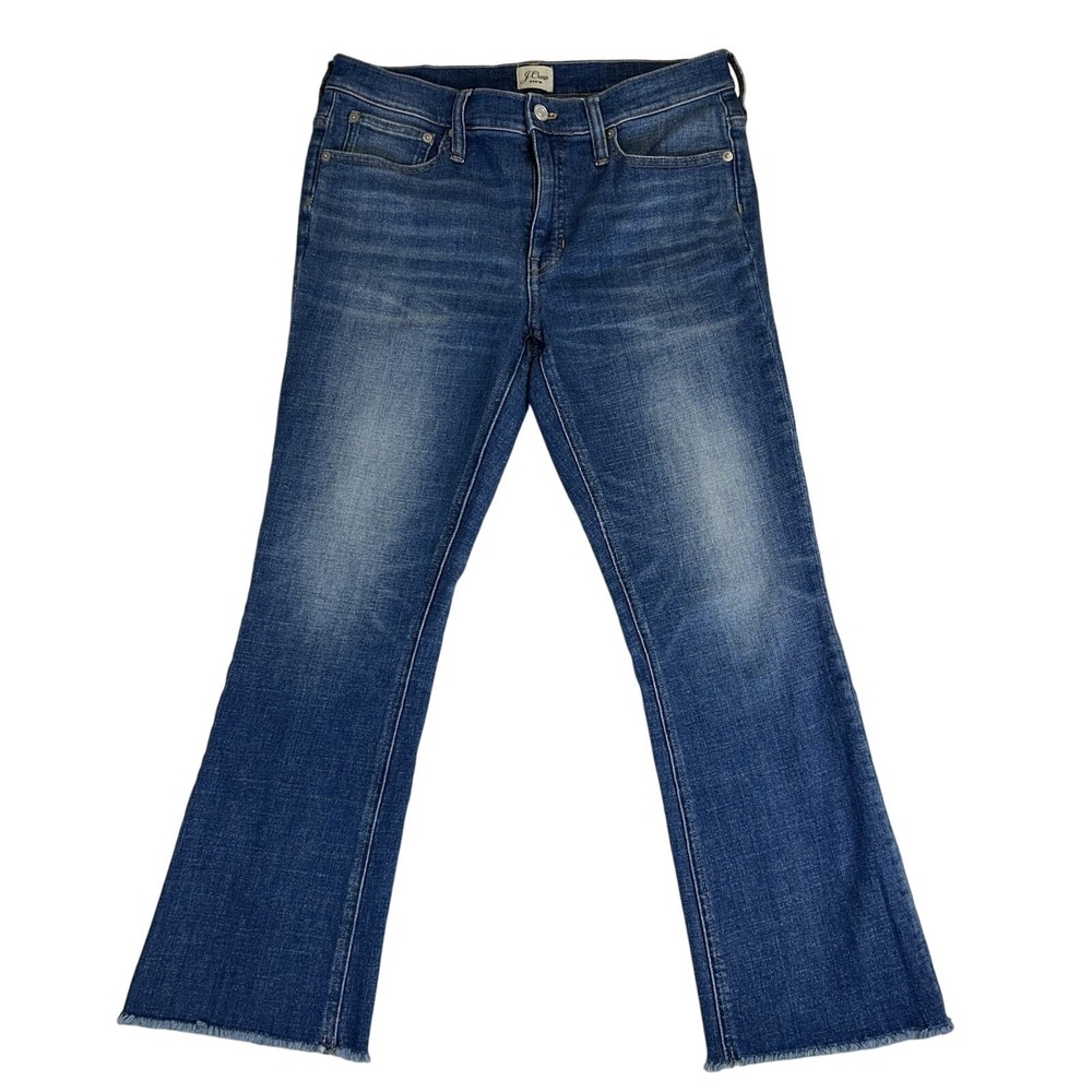 J.Crew 9" Billie Demi Boot Crop Jeans Denim High Rise Women's Sz 30T‎ $128